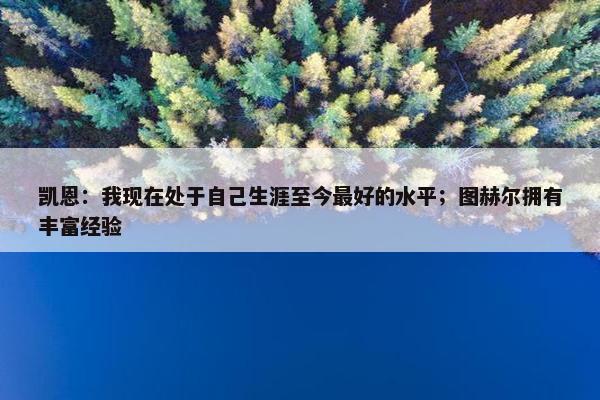 凯恩：我现在处于自己生涯至今最好的水平；图赫尔拥有丰富经验