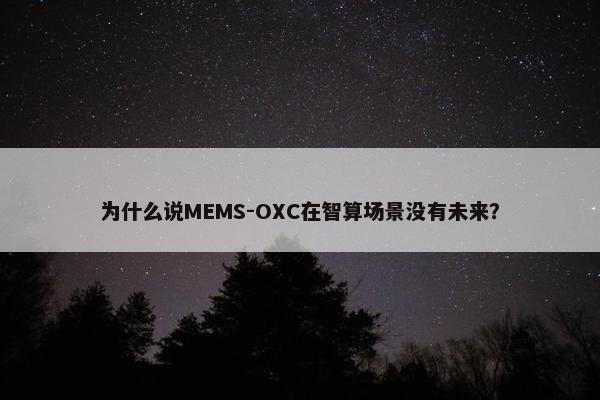 为什么说MEMS-OXC在智算场景没有未来？