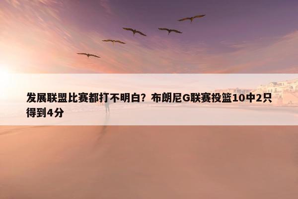 发展联盟比赛都打不明白？布朗尼G联赛投篮10中2只得到4分