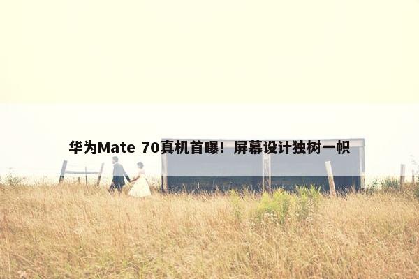 华为Mate 70真机首曝！屏幕设计独树一帜