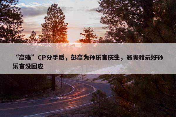 “高雅”CP分手后，彭高为孙乐言庆生，翁青雅示好孙乐言没回应