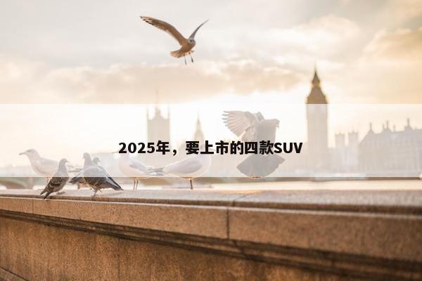 2025年，要上市的四款SUV