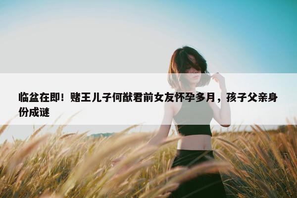 临盆在即！赌王儿子何猷君前女友怀孕多月，孩子父亲身份成谜