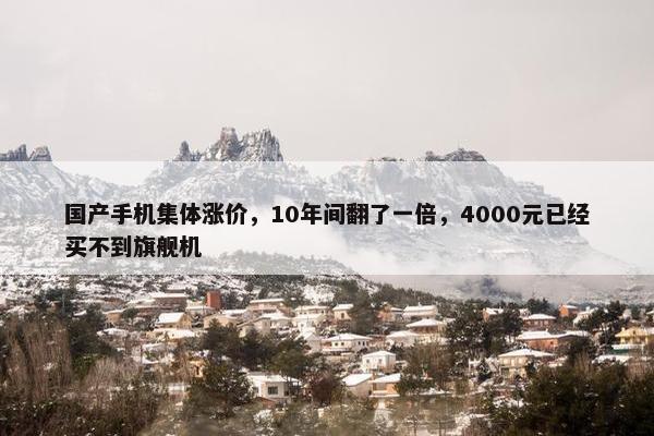 国产手机集体涨价，10年间翻了一倍，4000元已经买不到旗舰机