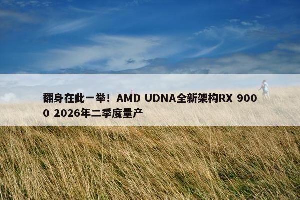 翻身在此一举！AMD UDNA全新架构RX 9000 2026年二季度量产