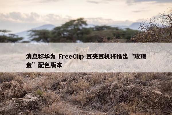 消息称华为 FreeClip 耳夹耳机将推出“玫瑰金”配色版本