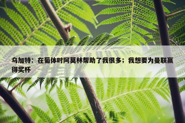 乌加特：在葡体时阿莫林帮助了我很多；我想要为曼联赢得奖杯