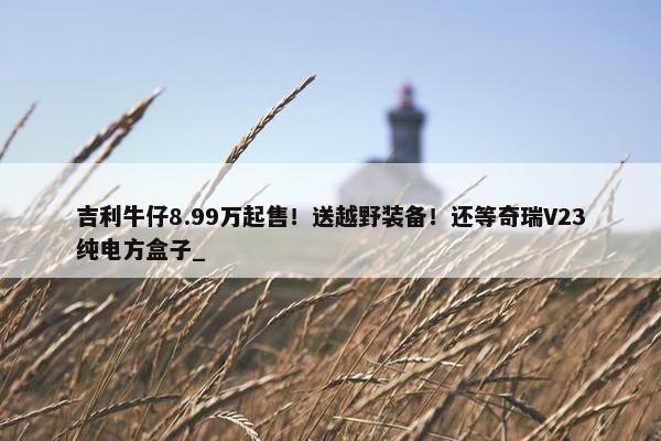 吉利牛仔8.99万起售！送越野装备！还等奇瑞V23纯电方盒子_