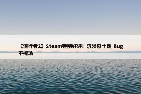 《潜行者2》Steam特别好评！沉浸感十足 Bug不掩瑜