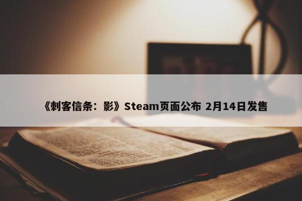 《刺客信条：影》Steam页面公布 2月14日发售