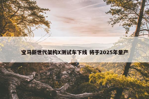 宝马新世代架构X测试车下线 将于2025年量产