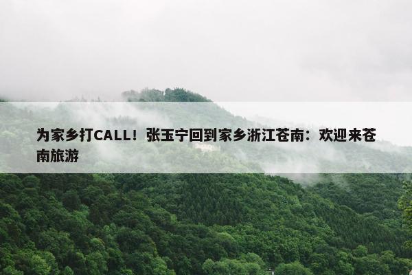 为家乡打CALL！张玉宁回到家乡浙江苍南：欢迎来苍南旅游