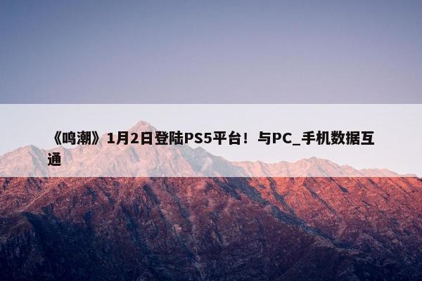 《鸣潮》1月2日登陆PS5平台！与PC_手机数据互通