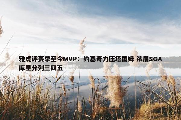 雅虎评赛季至今MVP：约基奇力压塔图姆 浓眉SGA库里分列三四五