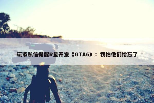 玩家私信提醒R星开发《GTA6》：我怕他们给忘了