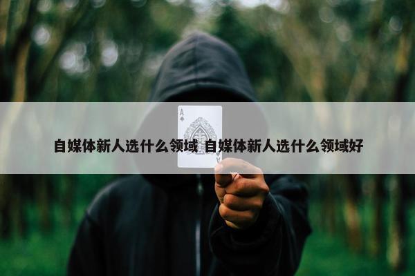 自媒体新人选什么领域 自媒体新人选什么领域好