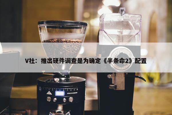 V社：推出硬件调查是为确定《半条命2》配置