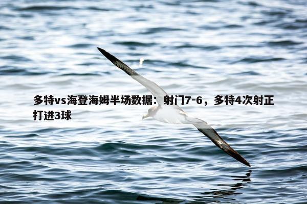 多特vs海登海姆半场数据：射门7-6，多特4次射正打进3球