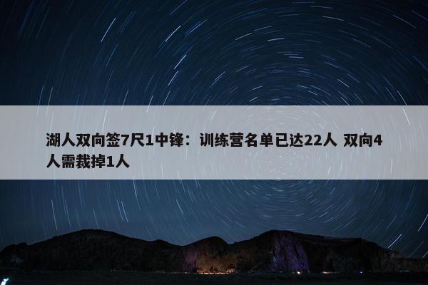 湖人双向签7尺1中锋：训练营名单已达22人 双向4人需裁掉1人