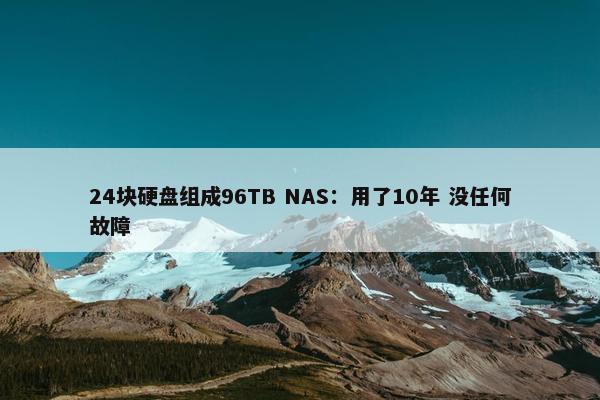 24块硬盘组成96TB NAS：用了10年 没任何故障