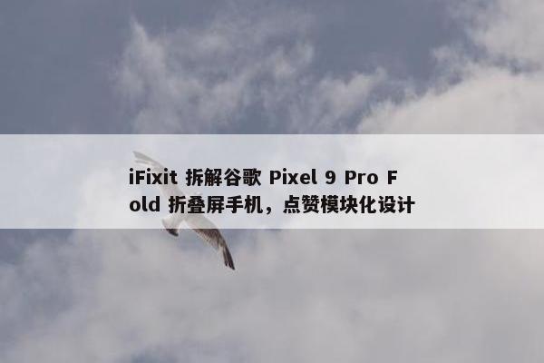 iFixit 拆解谷歌 Pixel 9 Pro Fold 折叠屏手机，点赞模块化设计