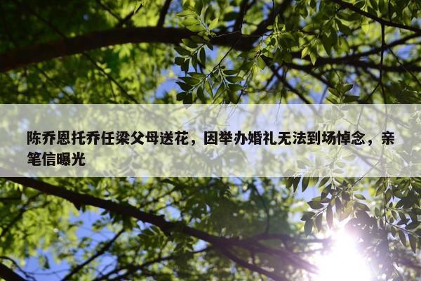 陈乔恩托乔任梁父母送花，因举办婚礼无法到场悼念，亲笔信曝光