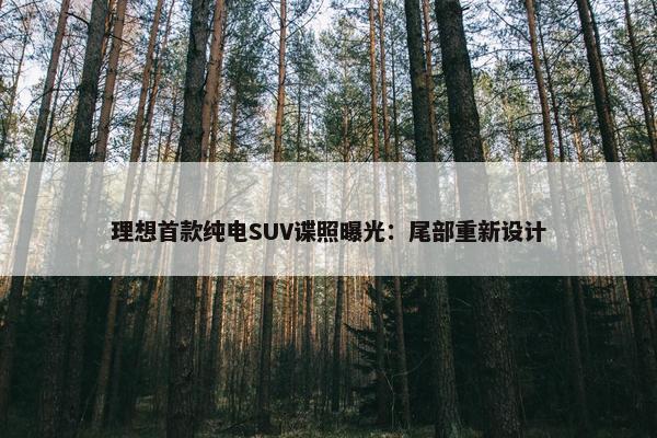 理想首款纯电SUV谍照曝光：尾部重新设计