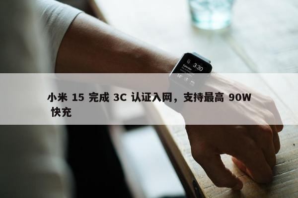 小米 15 完成 3C 认证入网，支持最高 90W 快充