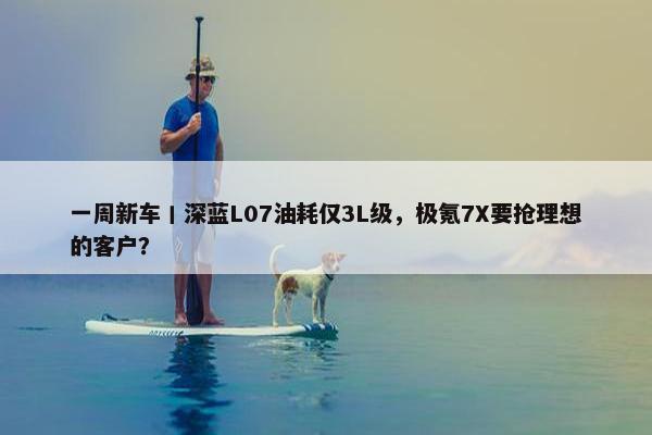 一周新车丨深蓝L07油耗仅3L级，极氪7X要抢理想的客户？