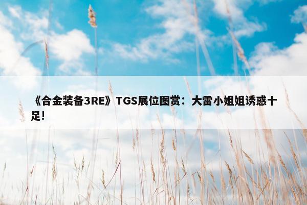 《合金装备3RE》TGS展位图赏：大雷小姐姐诱惑十足!