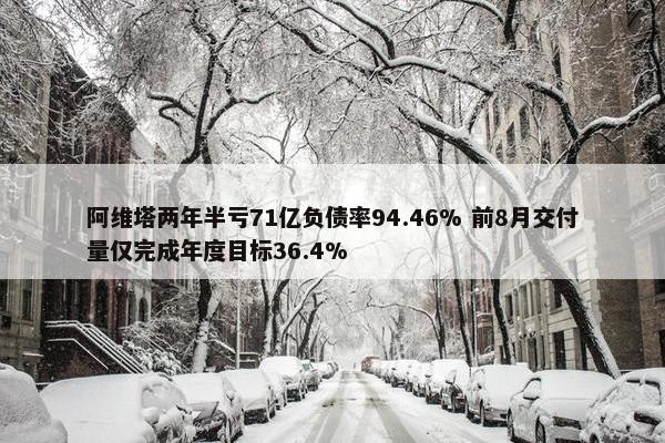 阿维塔两年半亏71亿负债率94.46% 前8月交付量仅完成年度目标36.4%