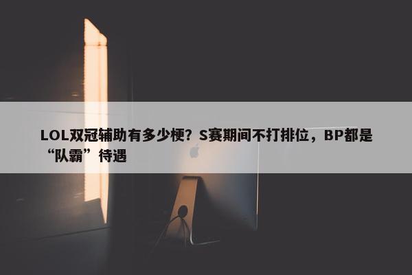 LOL双冠辅助有多少梗？S赛期间不打排位，BP都是“队霸”待遇