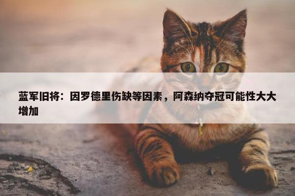 蓝军旧将：因罗德里伤缺等因素，阿森纳夺冠可能性大大增加