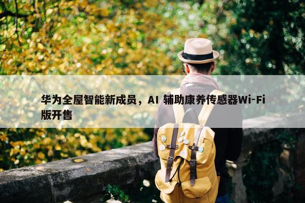 华为全屋智能新成员，AI 辅助康养传感器Wi-Fi版开售