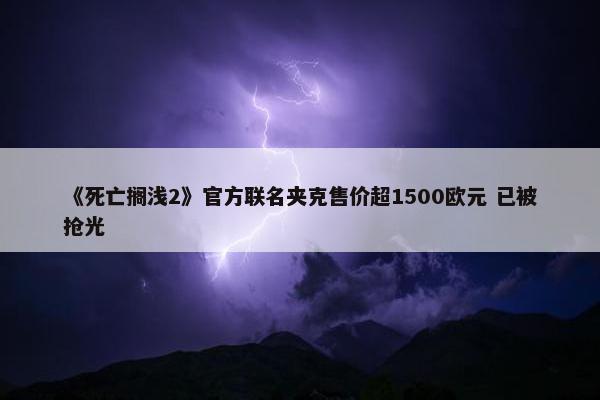 《死亡搁浅2》官方联名夹克售价超1500欧元 已被抢光