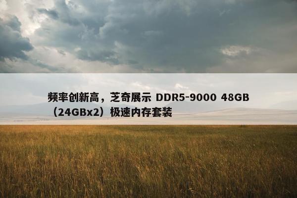 频率创新高，芝奇展示 DDR5-9000 48GB（24GBx2）极速内存套装