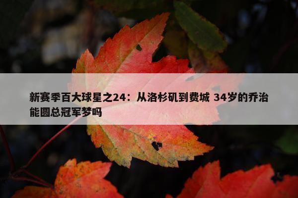 新赛季百大球星之24：从洛杉矶到费城 34岁的乔治能圆总冠军梦吗