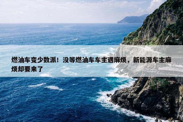 燃油车变少数派！没等燃油车车主遇麻烦，新能源车主麻烦却要来了