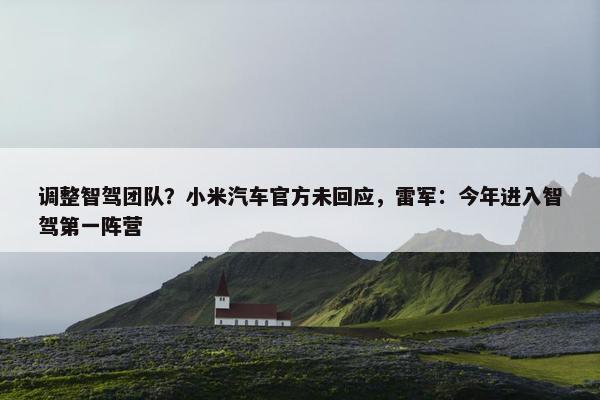 调整智驾团队？小米汽车官方未回应，雷军：今年进入智驾第一阵营