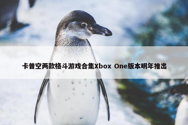 卡普空两款格斗游戏合集Xbox One版本明年推出