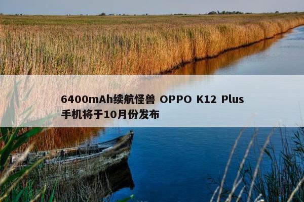 6400mAh续航怪兽 OPPO K12 Plus手机将于10月份发布