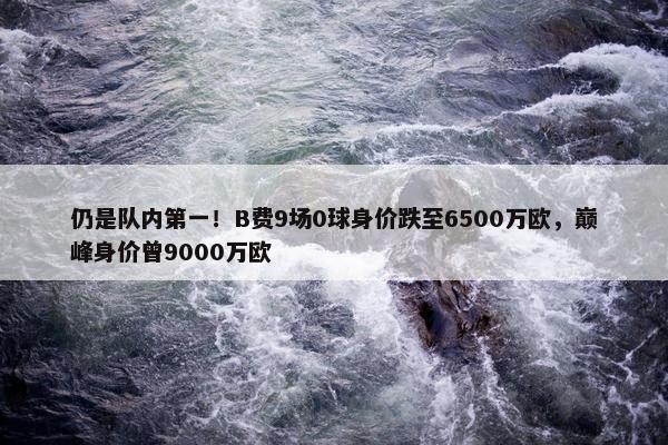 仍是队内第一！B费9场0球身价跌至6500万欧，巅峰身价曾9000万欧