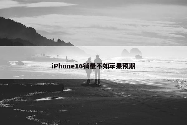 iPhone16销量不如苹果预期