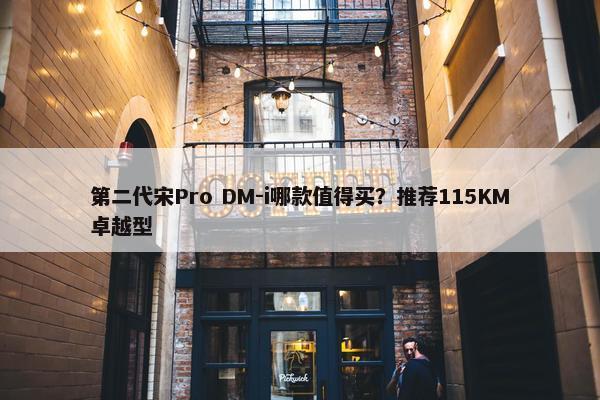 第二代宋Pro DM-i哪款值得买？推荐115KM卓越型