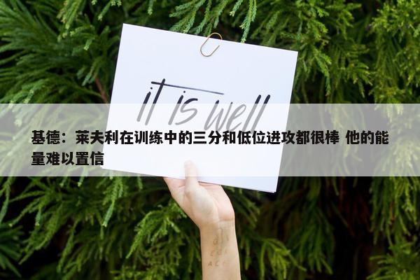 基德：莱夫利在训练中的三分和低位进攻都很棒 他的能量难以置信