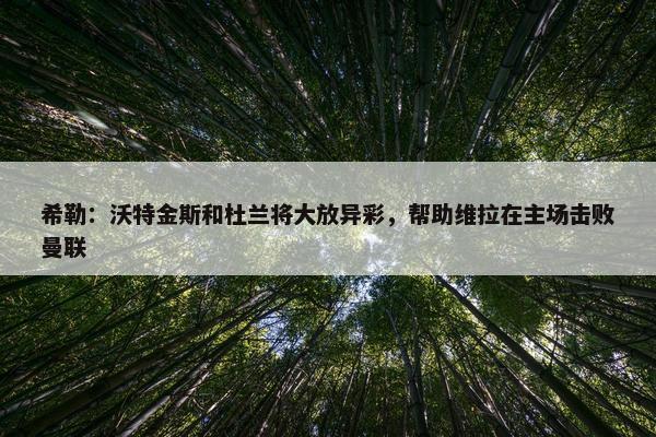 希勒：沃特金斯和杜兰将大放异彩，帮助维拉在主场击败曼联