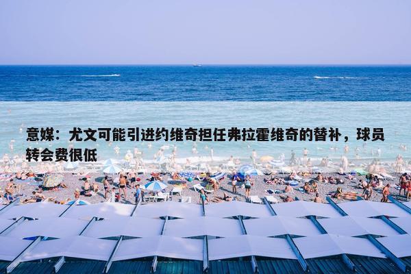 意媒：尤文可能引进约维奇担任弗拉霍维奇的替补，球员转会费很低