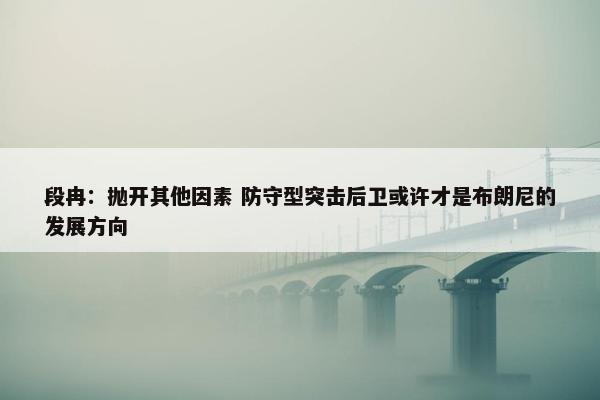 段冉：抛开其他因素 防守型突击后卫或许才是布朗尼的发展方向