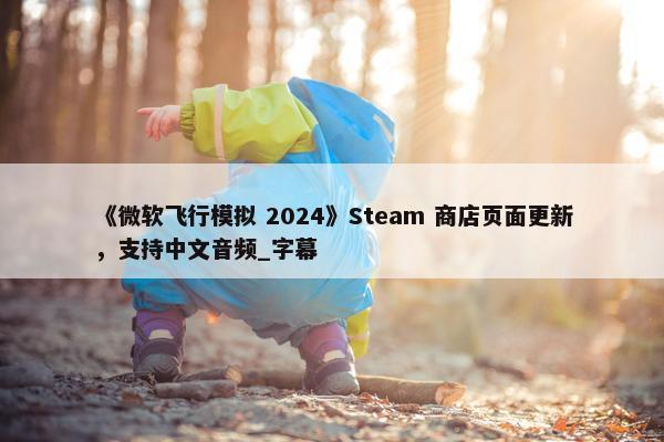 《微软飞行模拟 2024》Steam 商店页面更新，支持中文音频_字幕