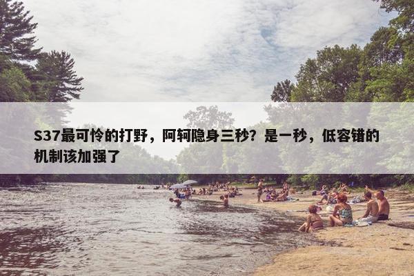 S37最可怜的打野，阿轲隐身三秒？是一秒，低容错的机制该加强了